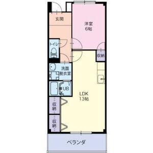 タキオンB(1LDK/1階)の間取り写真