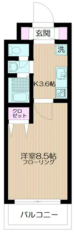 ウーノ・ルミノーゾ 3階階 間取り
