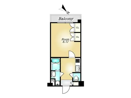 花田屋マンション(1K/2階)の間取り写真