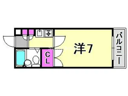 センチュリー金楽寺(1K/4階)の間取り写真