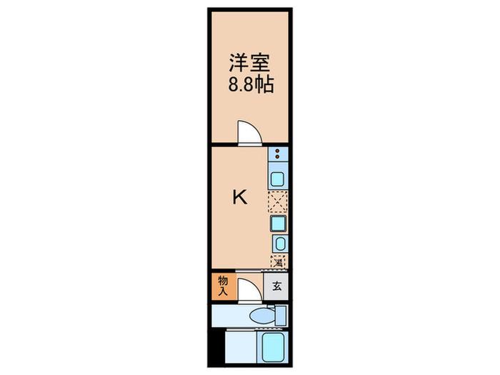フュージョン板橋本町(1K/5階)の間取り写真