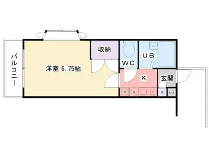 ル・シャンプラ(1K/2階)の間取り写真