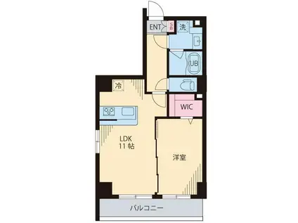 COURT TAKETOKUIII(1LDK/5階)の間取り写真