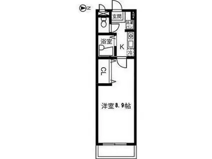 CASA INABA(1K/2階)の間取り写真