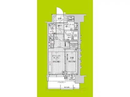プレサンス東淀川駅前プローシェ(1DK/6階)の間取り写真