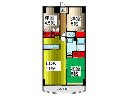エトワールテラ(3LDK/3階)の間取り写真