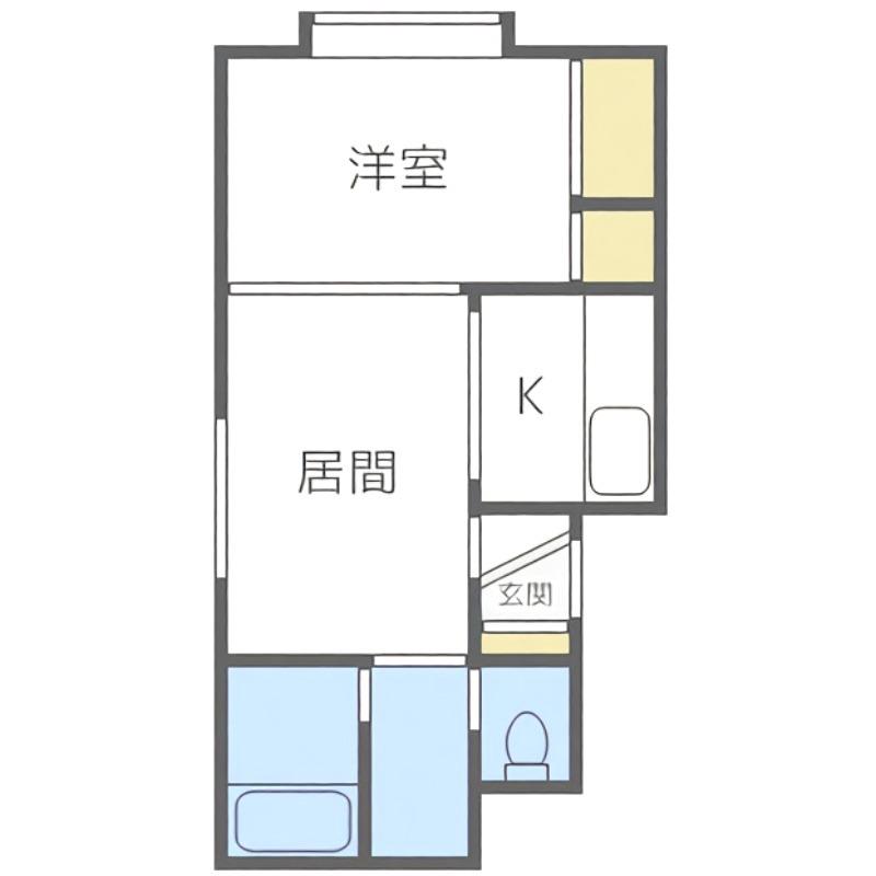 シャロンパレス(1LDK/4階)の間取り写真