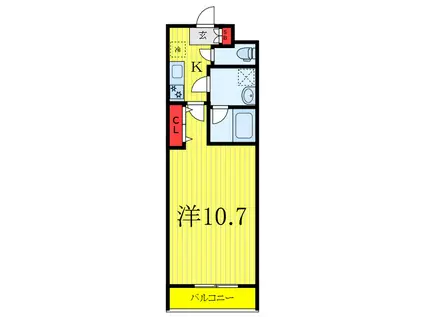 クレール志村(1K/2階)の間取り写真