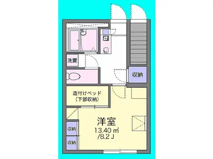 アイミ1(1K/1階)の間取り写真