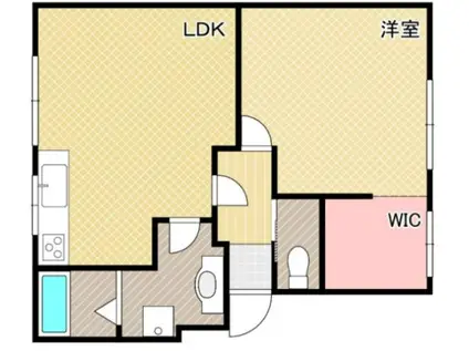 グレイス雅(1LDK/2階)の間取り写真