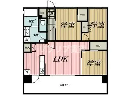 センチュリー千葉みなと(3LDK/2階)の間取り写真