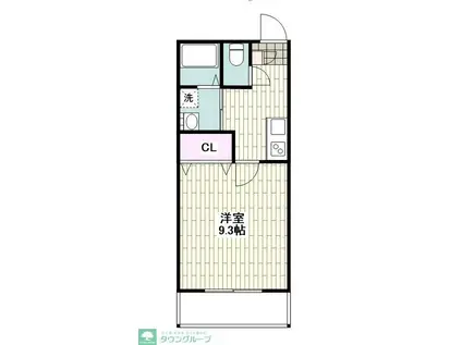 SAKURA RESIDENCE(1K/1階)の間取り写真