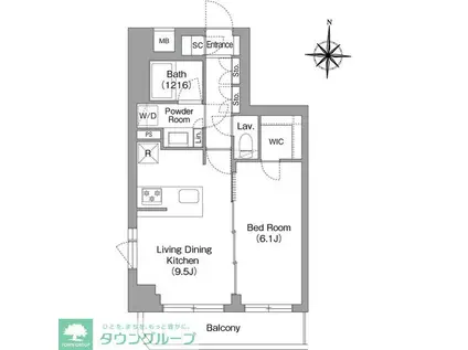 BPRレジデンス大島(1LDK/6階)の間取り写真