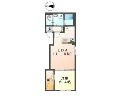 西武池袋線 椎名町駅 徒歩3分 2階建 新築(1LDK/2階)の間取り写真