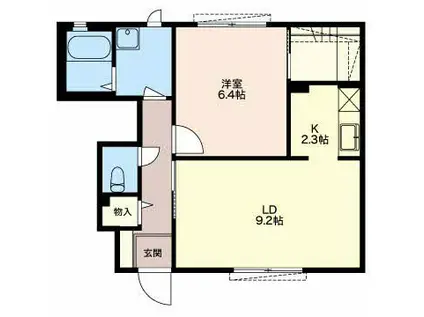 セピアコートII(1LDK/1階)の間取り写真