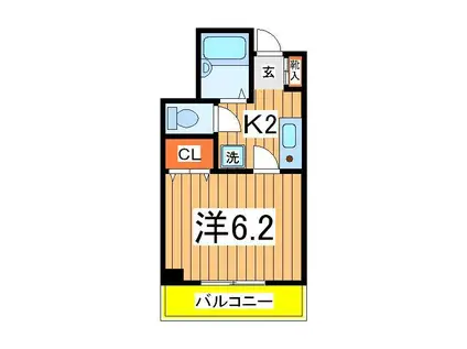 GMウエストハイツA棟(1K/3階)の間取り写真