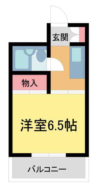 ハイツ白井(1K/1階)の間取り写真