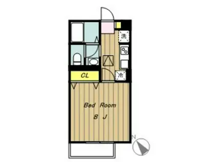 ESPOIR-エスポワール-(1K/1階)の間取り写真