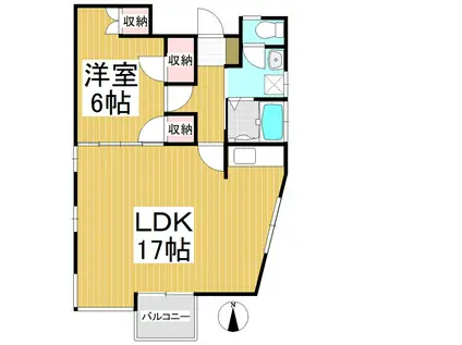 コーポ土屋(1LDK/2階)の間取り写真
