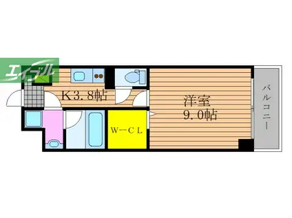 CREGRAD(1K/5階)の間取り写真