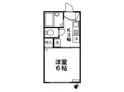 ハイムおもだか(1K/2階)の間取り写真