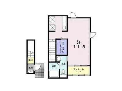 ソフィア(1K/2階)の間取り写真