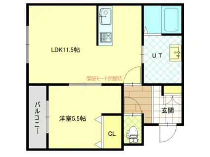 ベリスト(1LDK/3階)の間取り写真