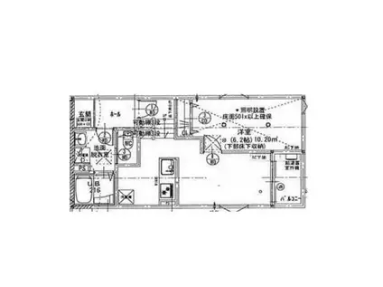 リベール元中野II(1LDK/1階)の間取り写真