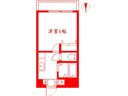 日進アーバン(1K/4階)の間取り写真