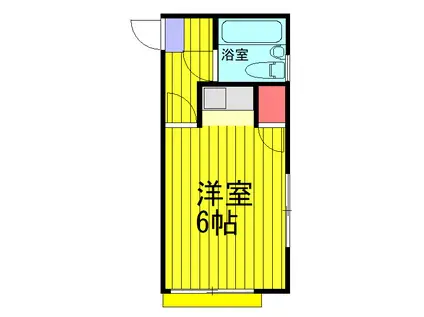 ニューベアハイツ(ワンルーム/1階)の間取り写真