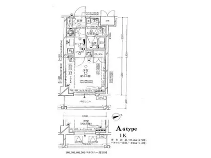 パレステュディオ代々木(1K/4階)の間取り写真