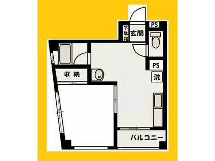 レジデンツア東白楽(1LDK/3階)の間取り写真