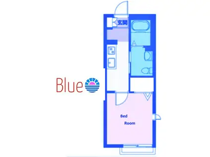 シャトル(1K/1階)の間取り写真