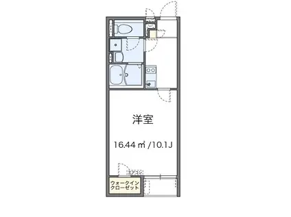 パインヒルIII(1K/2階)の間取り写真