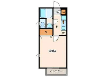 ステルラII(1K/2階)の間取り写真