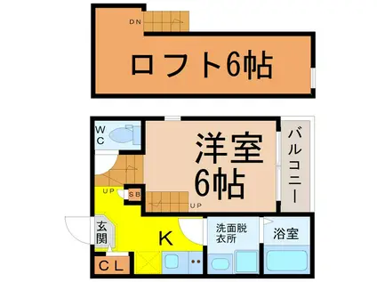 LEONE(1SK/2階)の間取り写真