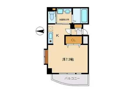 リジェール(1K/5階)の間取り写真