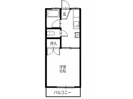 リバーサイド7番館(1K/1階)の間取り写真