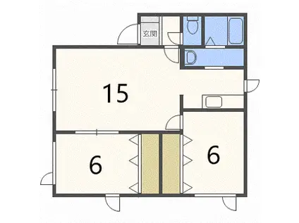 リバーサイド19(2LDK/1階)の間取り写真