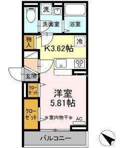 セレスティア東瑞江(ワンルーム/3階)の間取り写真