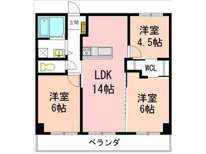 マリオン 大曽根(3LDK/10階)の間取り写真