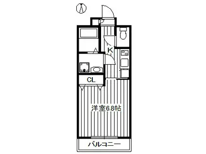 サクラコーポレートハウス(1K/3階)の間取り写真
