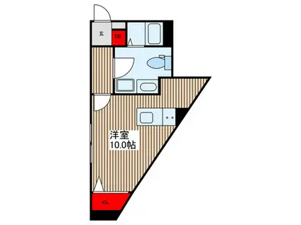 レピュア竹ノ塚レジデンス(ワンルーム/5階)の間取り写真