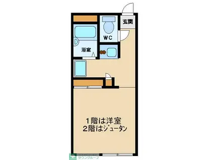 レオパレスフローラ(1K/1階)の間取り写真