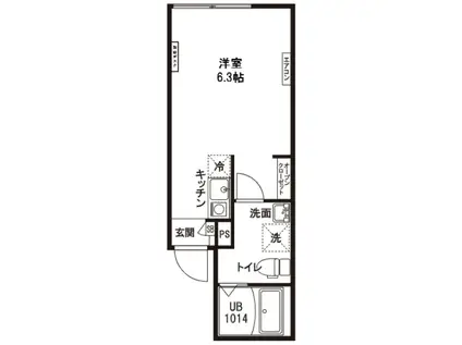 レピュア王子神谷レジデンスII(ワンルーム/3階)の間取り写真