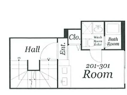 HERME YOYOGI OUEST エルメ代々木ウエスト(ワンルーム/2階)の間取り写真