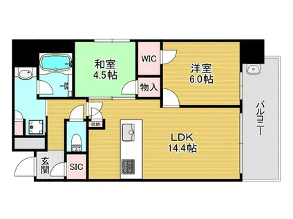 プレミスト京町堀(2LDK/5階)の間取り写真