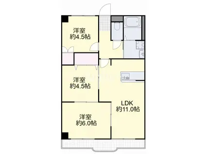 ロイヤルセンチュリーマンション(3LDK/1階)の間取り写真