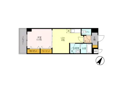 ソラーレ横浜(1LDK/4階)の間取り写真