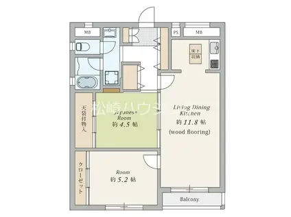 アーバンコート(2LDK/1階)の間取り写真